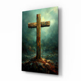 Cross Glass Wall Art || Designer Collection.